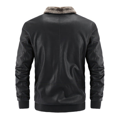 Black Bomber Genuine Sheepskin Sherpa Shearling