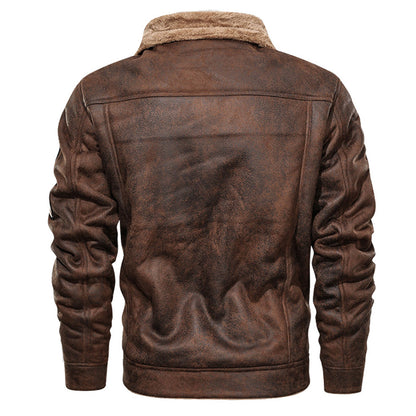 Men Vintage Distressed Brown Biker Airforce  Jacket